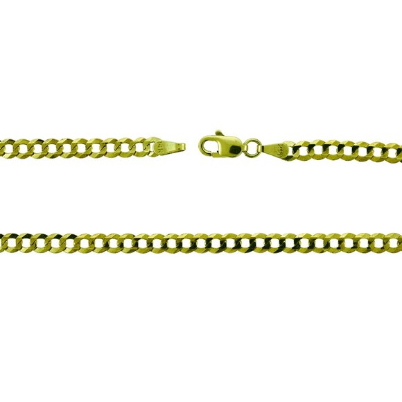 Cuban Curb Link 28" Chain 10.5 Grams 14k Yellow Gold Necklace - Picture 2 of 3